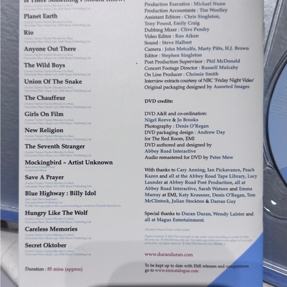 š¤šø Rare Vintage Duran Duran Sing Blue Silver 1984 Tour Documentary - Picture 7 of 16